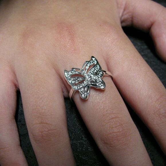 Areo Butterfly Ring 8 sterling silver - Picture 1 of 1